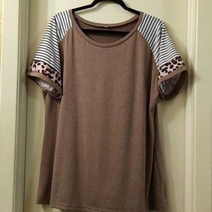 Leopard/Stripped Top